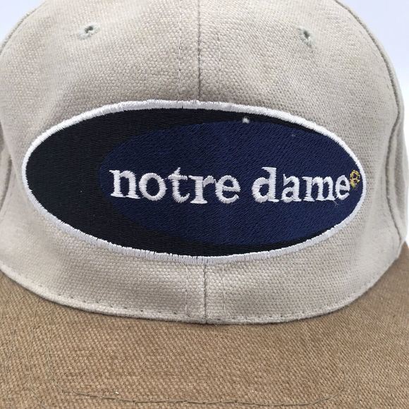 Notre Dame Fighting Irish NCAA American Needle Strapback Ball Cap Tan Official - Picture 3 of 11